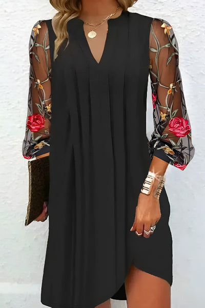 Noa™ | Vestido Elegante con Mangas Bordadas